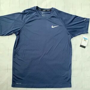 Navy Blue Nike Swim T-Shirt Dri-Fit - Brand New - Size (M) - UPF 40+
